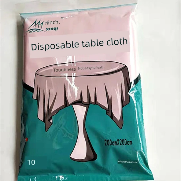 Kırmızı Düğün Ziyafet Tek Kullanımlık Masa Örtüsü - Plastik Kırmızı Kare 1.8x1.8 Metre (50 Adet)
