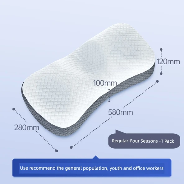 Mini Taşınabilir Hafızalı Pamuklu Boyun Koruyucu Yastık - Normal - 1 Adet - 7-12cm - Dört Mevsim