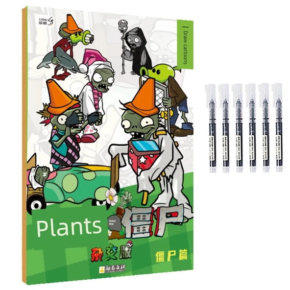 Plants vs Zombies Boyama Kitabı - Zombiler + İğne Uçlu Kalem