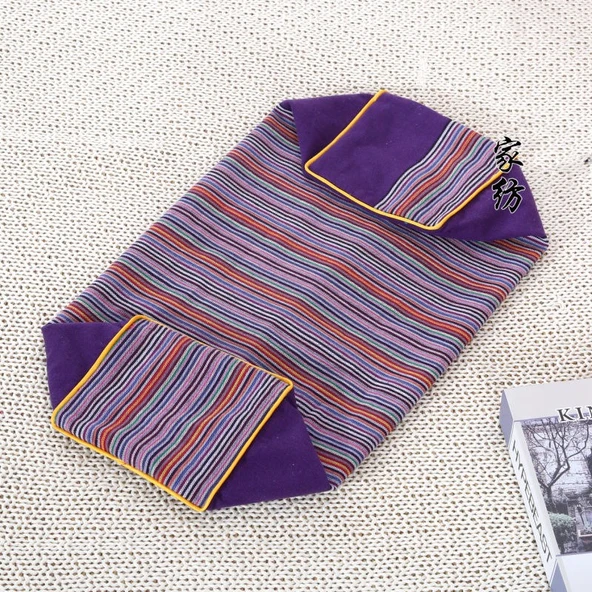 Pamuklu Yastık Kılıfı - 50x20x8 cm - Mor