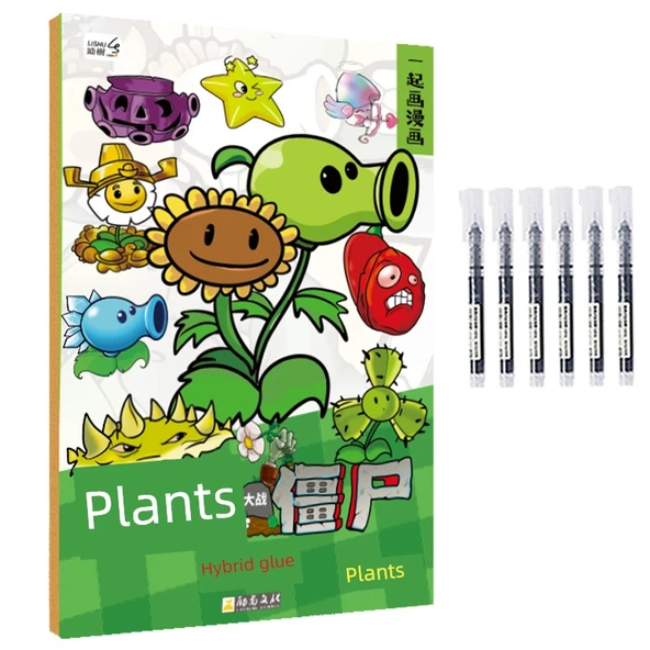 Plants vs Zombies Boyama Kitabı - Bitkiler + İğne Uçlu Kalem