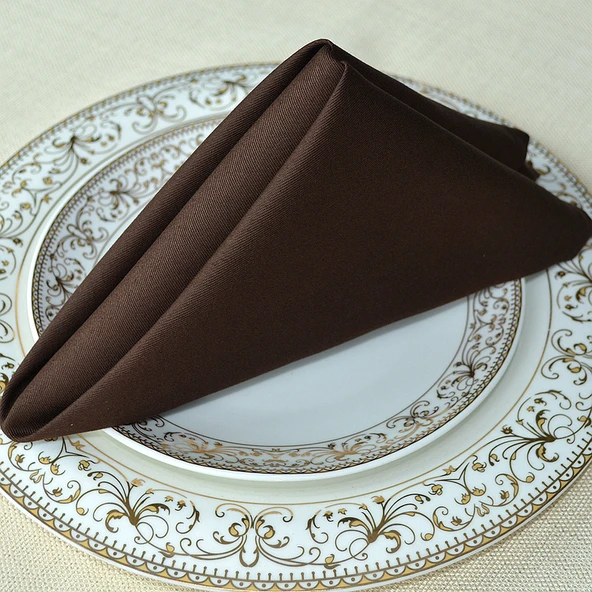 Kahve Kalınlaştırılmış Pamuklu Otel Restoran Peçetesi - 35*35cm