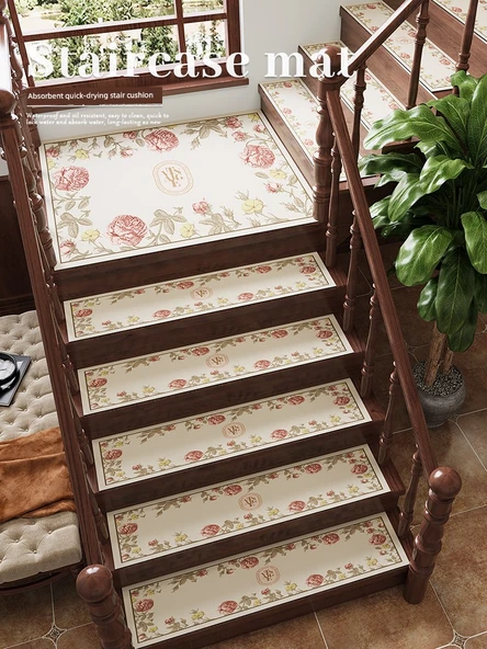 Kaymaz Ses Geçirmez Merdiven Halısı - Yeşil Orman Diatomlu Çamur - 22x50cm - 2