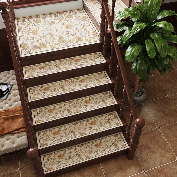Kaymaz Ses Geçirmez Merdiven Halısı - Qingqiu Diatomlu Çamur - 22x50cm