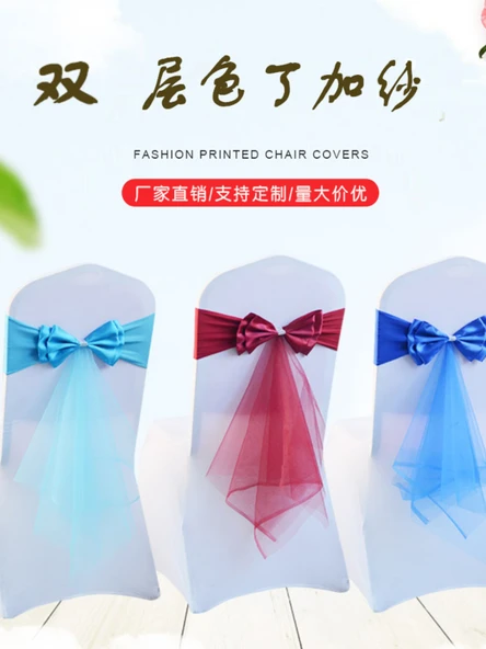 Düğün Sergi Sandalye Dekorasyon Kurdele Çiçekleri - Altın - Resim 4