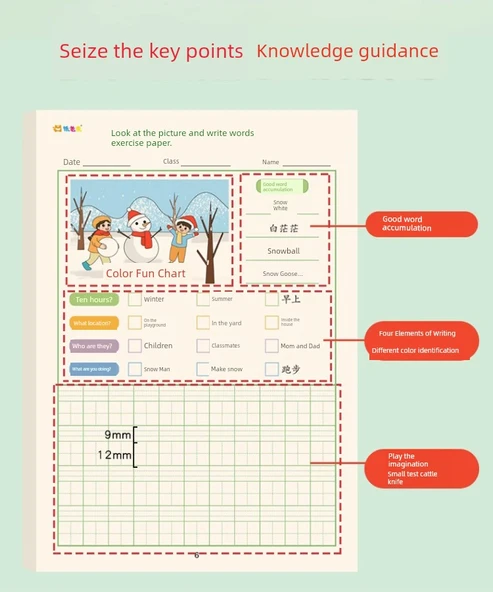 Resim Yazma ve Kaligrafi Alıştırma Kağıdı - 1. Sınıf Tam Set (Alıştırma Defteri + Alıştırma Kağıdı) - 11