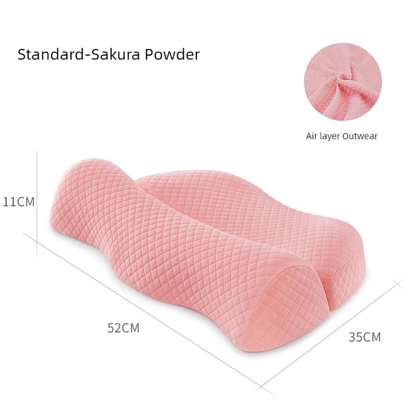 Hafızalı Sünger Boyun Yastığı - 2'li Paket Sakura Tozu