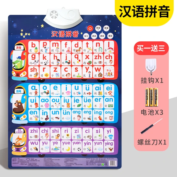 Erken Eğitim Sesli Duvar Tablosu - Birinci Sınıf Çince Pinyin