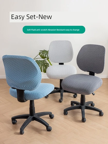 Ofis Koltuğu Kılıfı - Silgi Kırmızısı Peluş - İki Set - 6