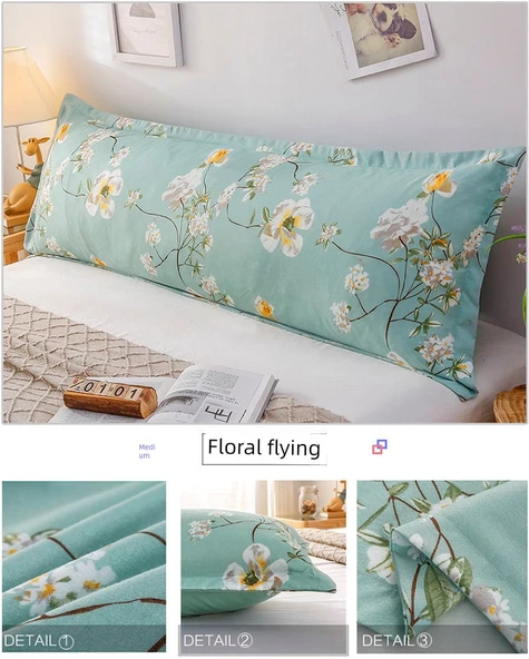 Çift Kişilik Uzun Yastık ve Kılıfı - Okyanus Bebeği Desenli - 1.0 Metre - 9
