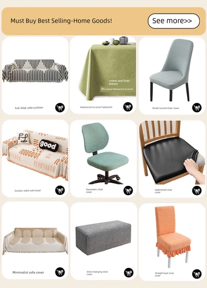 Ofis Koltuğu Kılıfı - Silgi Kırmızısı Peluş - İki Set - 7