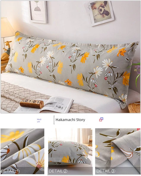 Çift Kişilik Uzun Yastık ve Kılıfı - Hua Ding Hikayesi Desenli - 1.5 Metre - 11