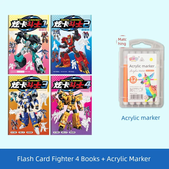 Dazzle Kart Savaşçısı Tam Set Akrilik Marker Kalemli