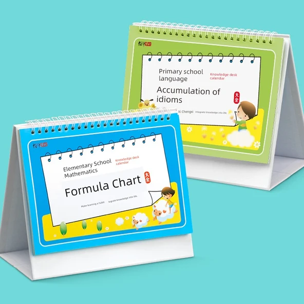 İlkokul Matematik İngilizce Formül Masa Takvimi - Matematik + Çince