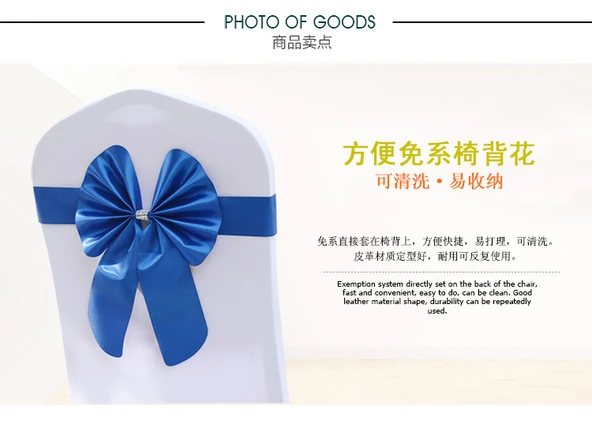 Fiyonklu Sandalye Kılıfı - Şampanya Altını - Resim 7