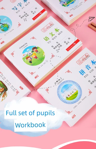 İlkokul Öğrenci Alıştırma Kitabı - Pinyin + Aritmetik + Heceleme (Toplam 6 Kitap) - 8