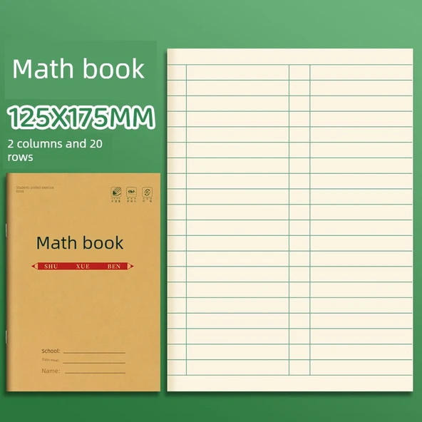 İlkokul Öğrenci Defteri - Matematik Defteri 10 Adet