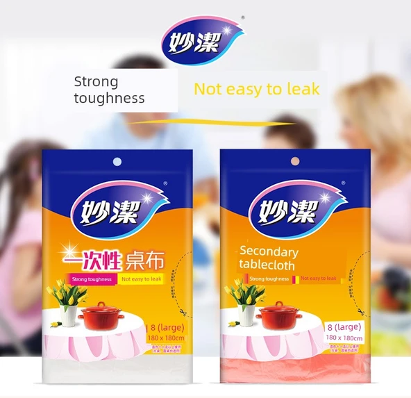 Beyaz Büzgülü Tek Kullanımlık Masa Örtüsü - 30 Adet - Resim 7