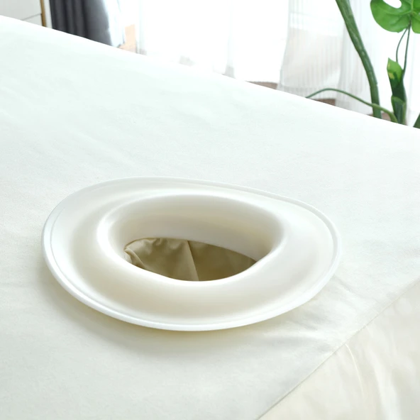 Silikon Yüz Yastığı - Spa Yatağı - Süt Beyaz