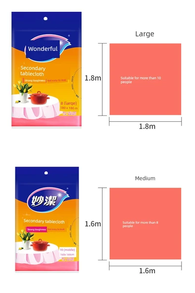 Beyaz Büzgülü Tek Kullanımlık Masa Örtüsü - 30 Adet - Resim 10