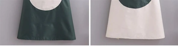 Su Geçirmez Yağa Dayanıklı Mutfak Önlüğü - (2 Adet) Halter Yaka Mavi + Pudra - 11