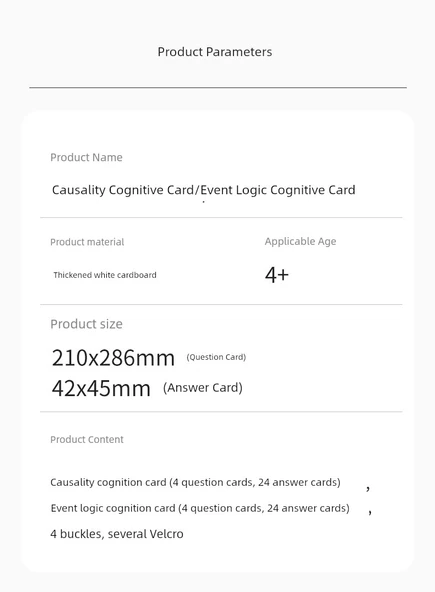 Çocuklar için Neden Sonuç İlişkisi Kart Oyunu - 4 Soru + 24 Cevap Kartı + Fermuarlı Çanta + Cırt Cırt + Bağlama Halkası - Resim 10