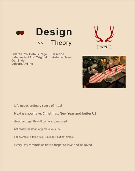 Fransız Tarzı Kalp Desenli Masa Örtüsü - Kırmızı Kalp Köşeli - 30x220cm - Resim 11