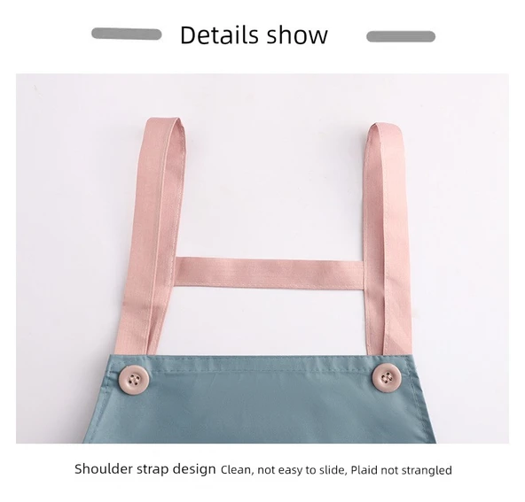 Su Geçirmez Ayarlanabilir Boyundan Askılı Önlük - Mavi Geyik - Resim 11