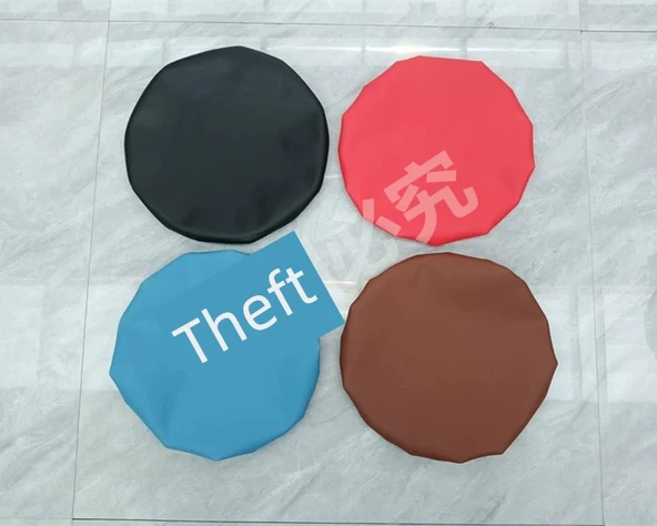 Yuvarlak Bar Taburesi Kılıfı 31x4cm Kırmızı Deri - 6
