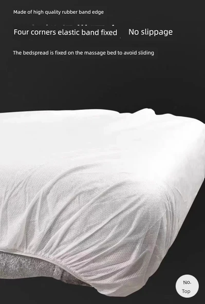 Mavi Su Geçirmez Tek Kullanımlık Yatak Örtüsü - 10 Adet, 80x190 cm, Delikli - 8