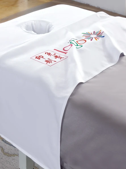 Medikal Masaj Yatak Örtüsü Seti - Beyaz 80*200cm Delikli - Resim 4