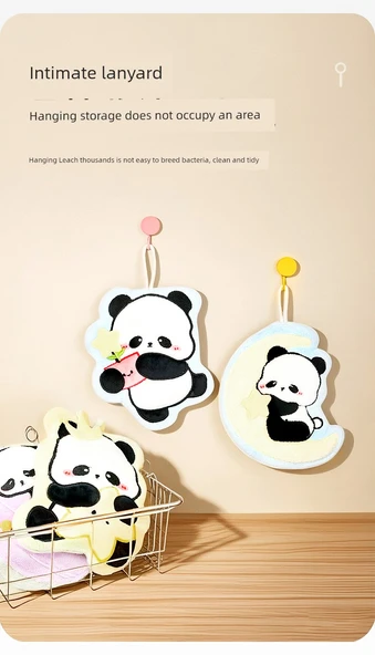 Sevimli Panda El Havlusu - Ay Ayı Model 2 - 220x30x190mm - 11