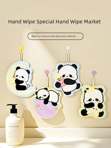 Sevimli Panda El Havlusu - Gezegen Ayı Model 2 - 220x30x190mm - 2