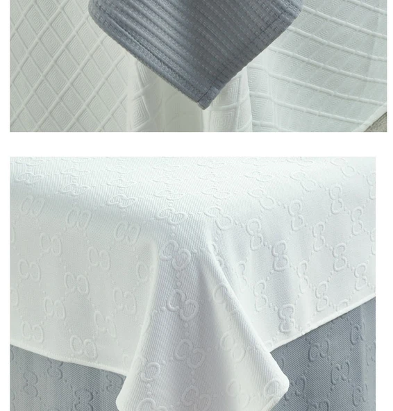 Güzellik Salonu Kırışıklık Karşıtı Yatak Örtüsü - Waffle Açık Pudra, Açılımlı 210x120 cm - Resim 9