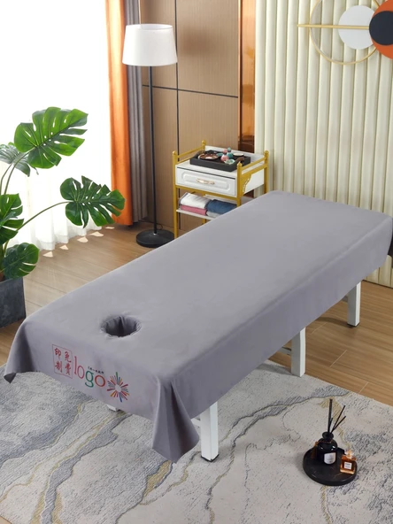 Medikal Masaj Yatak Örtüsü Seti - Beyaz 105*200cm Delikli - 4