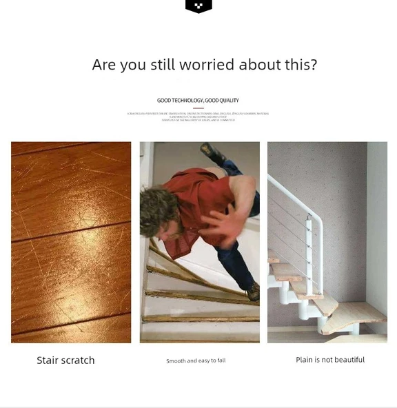 Kendinden Yapışkanlı Kaymaz Merdiven Halısı - Mavi 30x85cm Kenarlı - Resim 7