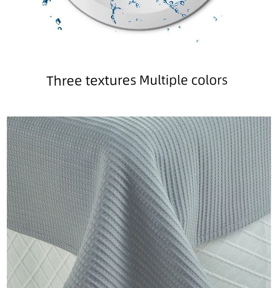 Güzellik Salonu Kırışıklık Karşıtı Yatak Örtüsü - Waffle Açık Pudra, Açılımlı 210x120 cm - Resim 8