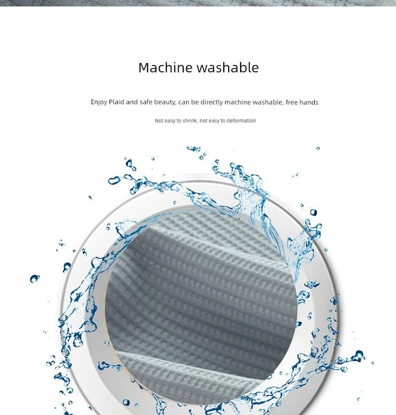 Güzellik Salonu Kırışıklık Karşıtı Yatak Örtüsü - Waffle Açık Pudra, Açılımlı 210x120 cm - Resim 6