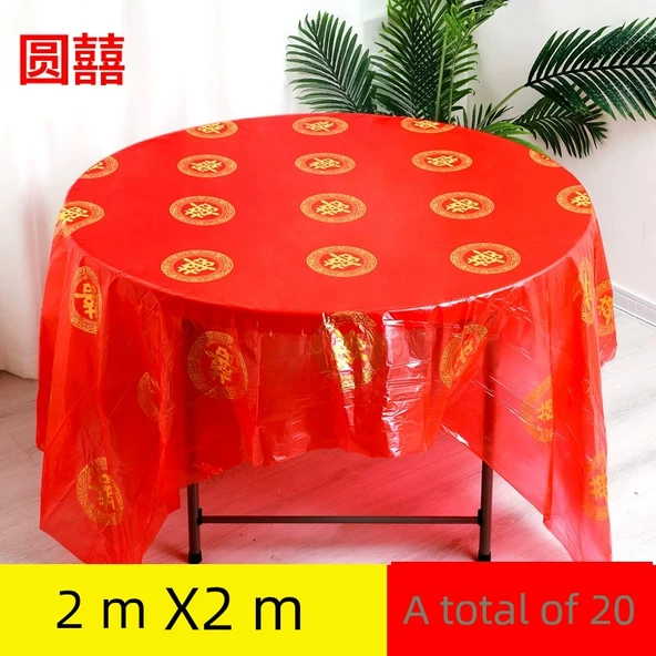 Tek Kullanımlık Düğün Masa Örtüsü - Yuvarlak 2 Metre