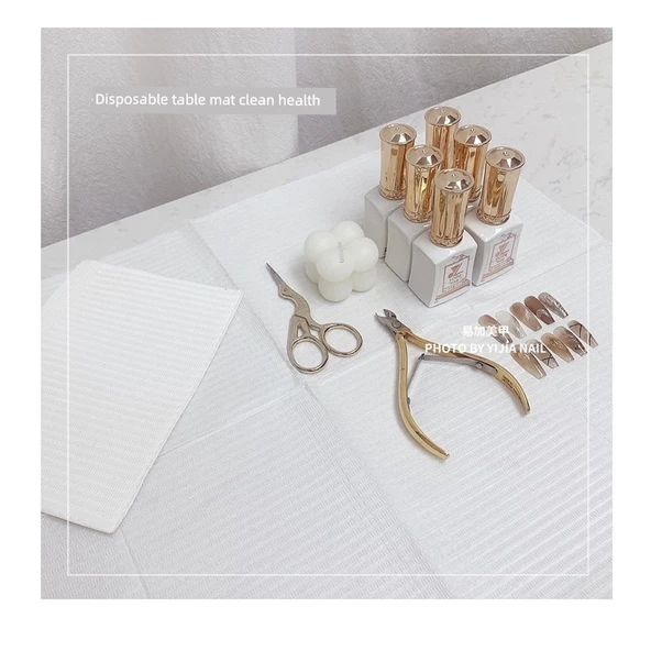 Japon Stili Nail Art Masa Örtüsü - Mor Tek Kullanımlık (125 Adet) - Resim 5