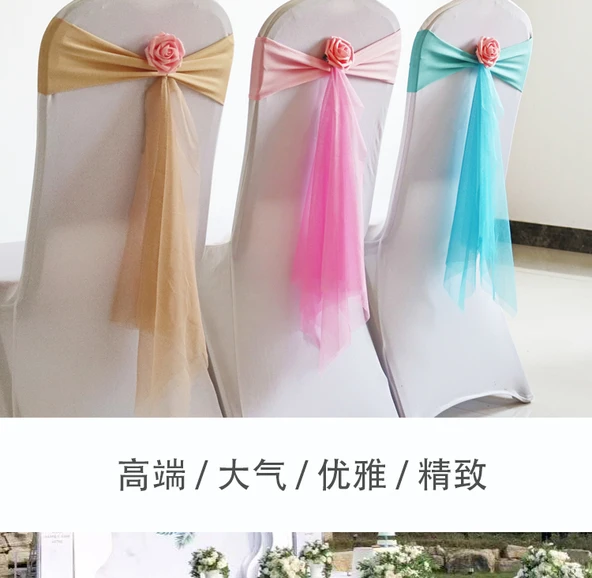 Açık Pembe Dekoratif Kurdeleli Sandalye Fiyonku (Kıvrımsız Şerit) - Resim 8