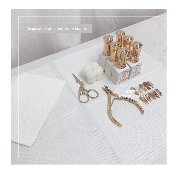 Japon Stili Nail Art Masa Örtüsü - Mor Tek Kullanımlık (125 Adet) - Resim 10