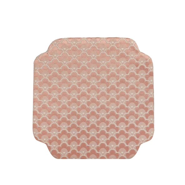 Desenli Brokar Çay Altlığı - Pembe Altıgen - 6