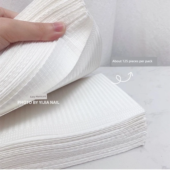 Japon Stili Nail Art Masa Örtüsü - Mor Tek Kullanımlık (125 Adet) - Resim 4