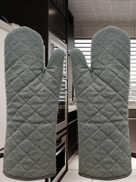 Isıya Dayanıklı Fırın Eldiveni - 45cm Pamuk Kanvas (300℃)
