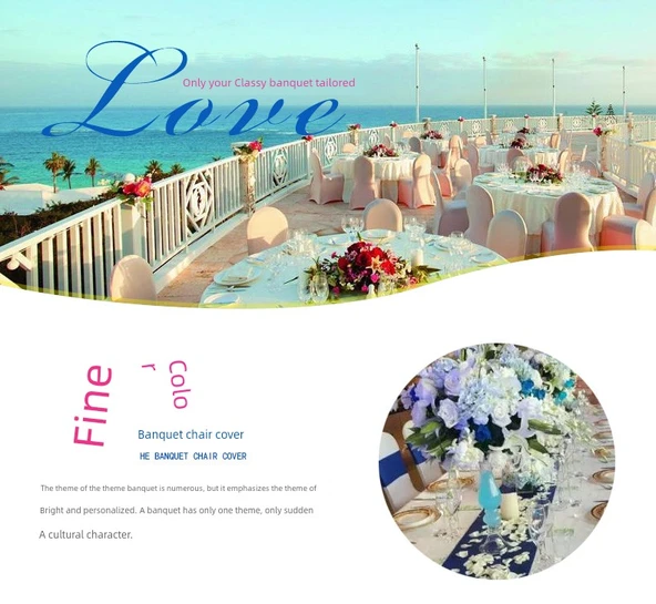 Streç Otel Banket Arkası Yemek Sandalyesi Kılıfı - Kırmızı - Resim 8