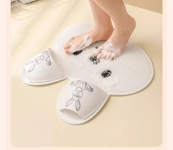 Banyo Ayak Ovma ve Masaj Pedi - Gri 2 + Pembe 1 - 11