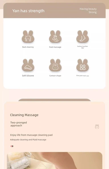 Banyo Ayak Ovma ve Masaj Pedi - Gri 2 + Pembe 1 - 10