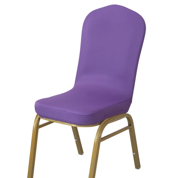 Streç Otel Banket Arkası Yemek Sandalyesi Kılıfı - Kırmızı - Resim 3