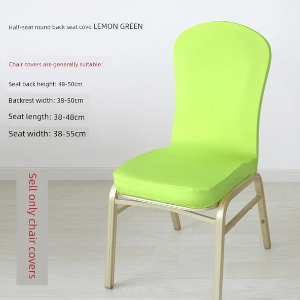 Streç Otel Banket Arkası Yemek Sandalyesi Kılıfı - Limon Yeşili